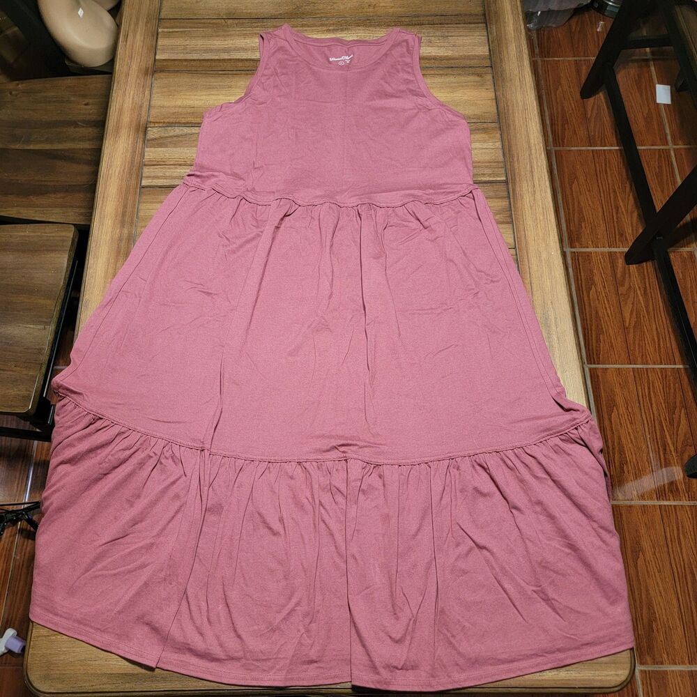 Universal Threads Sleeveless Dress Floor Length Maroon Size XL NWT